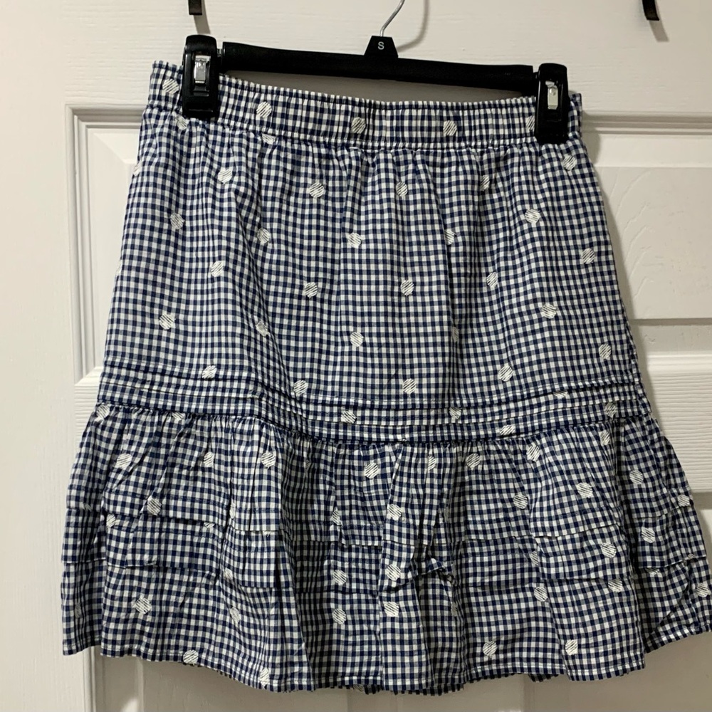 Madewell gingham mini skirt